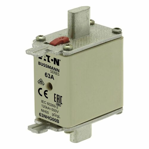 Eaton Sicherungseinsatz Nieders. 63A AC 500V 120kA NH-SICHERU#63NHG00B