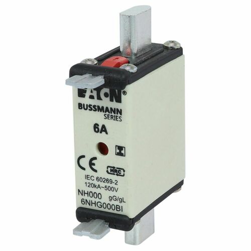 Eaton Sicherungseinsatz Nieders. 6A AC 500V 120kA NH-SICHERU#6NHG000BI