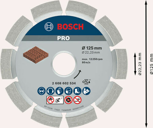 Bosch Power Tools Diamanttrennscheibe 125x22,23mm 2608602534