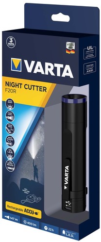 Varta Cons.Varta Leuchte Night Cutter F20R recharge., accu 18900