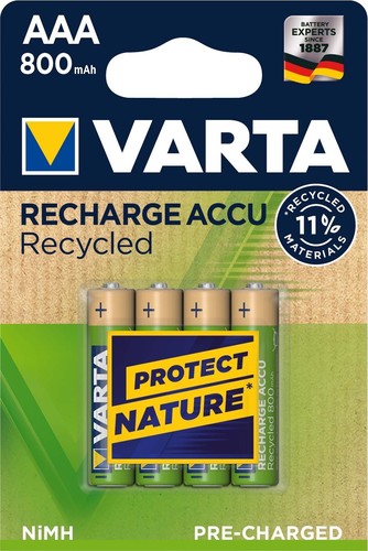 Varta Cons.Varta Recharge Accu Recycled AAA 1,2V/800mAh/NiMH 56813 Bli.4