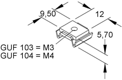 Niedax Gleitmuttern GUF 103