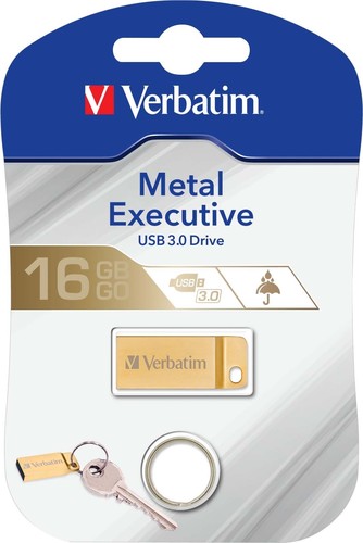 Verbatim USB-Stick 16GB 3.0 Metal Executive VERBATIM 99104 Gold