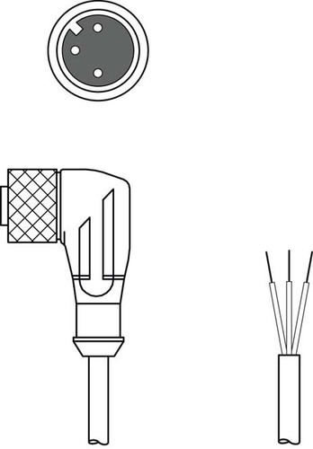 Leuze Anschlussleitung KD U-M12-3W#50130705