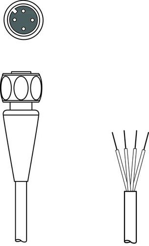 Leuze Anschlussleitung KD U-M12-4A#50148351