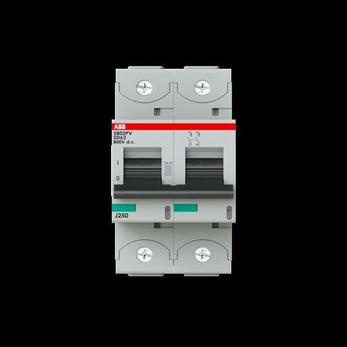 ABB Stotz S&J Lasttrennschalter 00V DC, 63A, 2-polig S802PV-SD63