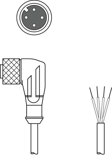 Leuze Anschlussleitung KD U-M12-4W-V1-030