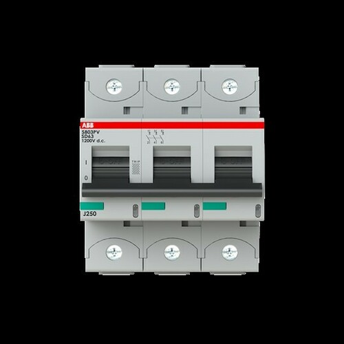 ABB Stotz S&J Lasttrennschalter 00V DC, 63A, 3-polig S803PV-SD63