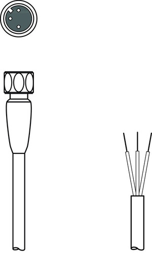 Leuze Anschlussleitung KD U-M8-3A-#50149848