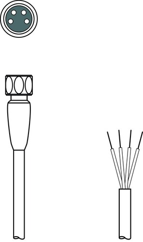 Leuze Anschlussleitung KD U-M8-4A-#50148348