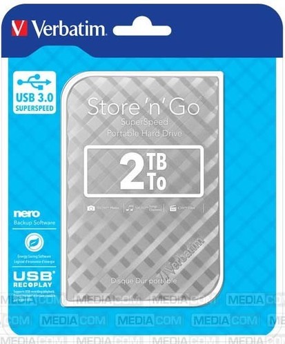 Verbatim Festplatte 2TB USB3.0 Extern,6,35cm(2,5Z) VERBATIM 53198