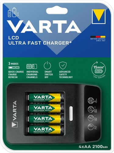 Varta Cons.Varta LCD Ultra Fast Charger+ 4xAA 56706 2100mAh 57685101441