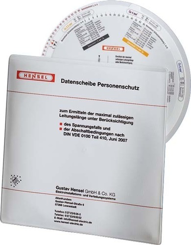 Hensel Datenscheibe Personenschutz f.CU 4012591775010