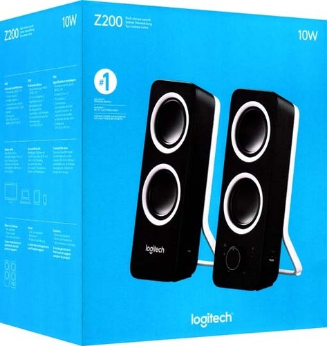 Logitech Lautsprecher-System 2.0Kanal,10W LOGITECH Z200 sw