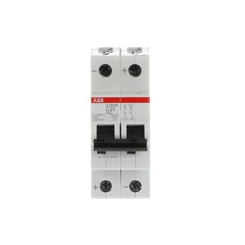 ABB Stotz S&J Sicherungsautomat ar., 10 kA, 25 A, 2P S202M-C25UC ABB Stotz S&J Sicherungsautomat ar., 10 kA, 25 A, 2P S202M-C25UC