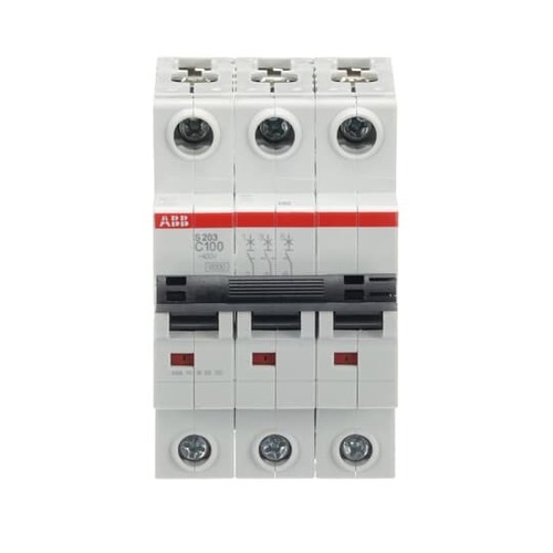 ABB Stotz S&J Sicherungsautomat Char., 6kA, 100A, 3P S203-C100