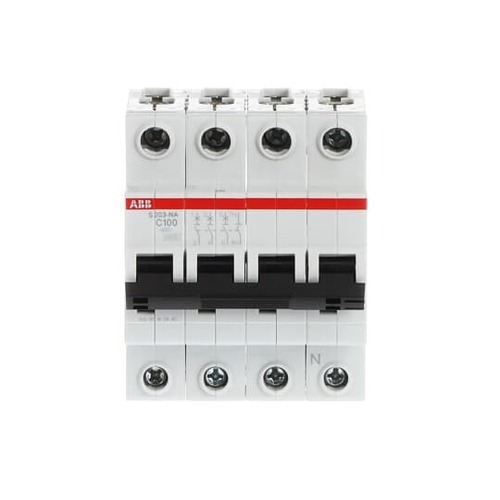 ABB Stotz S&J Sicherungsautomat 6kA, 100A, 3P,+NA S203-C100NA
