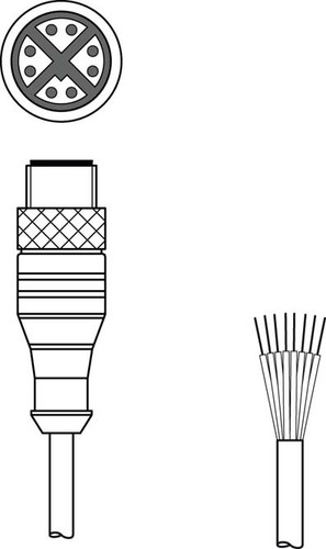Leuze Anschlussleitung KS GB-M12-8A-P7-300