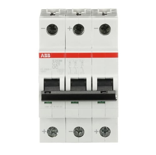 ABB Stotz S&J Sicherungsautomat ar., 10 kA, 25 A, 3P S203M-C25UC ABB Stotz S&J Sicherungsautomat ar., 10 kA, 25 A, 3P S203M-C25UC
