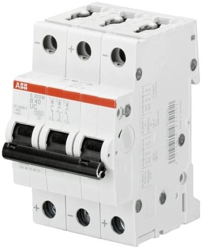 ABB Stotz S&J Sicherungsautomat har., 10 kA, 3 A, 3P S203M-C3UC