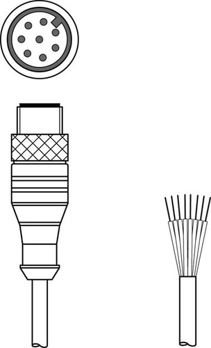 Leuze Anschlussleitung KS S-M12-8A-P1-150