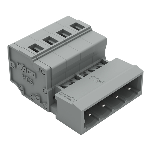 WAGO GmbH & Co. KG Stiftleiste 4-polig Rastermaß 5 mm grau 231-604