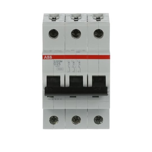 ABB Stotz S&J Sicherungsautomat ar., 10 kA, 25 A, 3P S203M-D25 ABB Stotz S&J Sicherungsautomat ar., 10 kA, 25 A, 3P S203M-D25