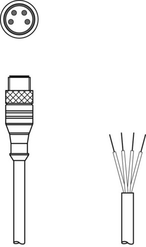 Leuze Anschlussleitung KS U-M8-4A-P1-050