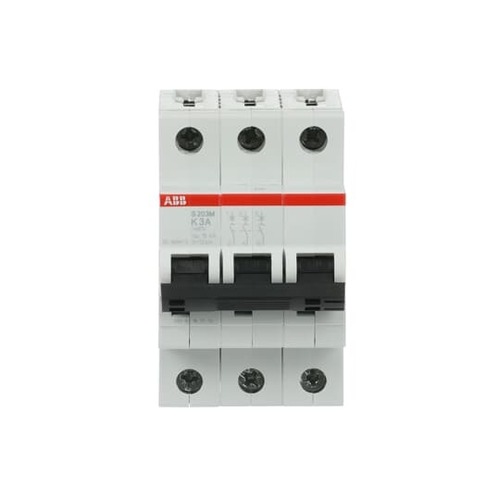 ABB Stotz S&J Sicherungsautomat har., 10 kA, 3 A, 3P S203M-K3