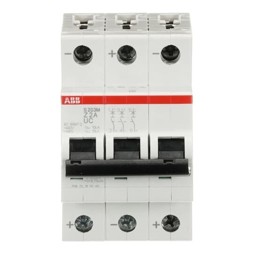 ABB Stotz S&J Sicherungsautomat 10 kA, 2 A, 3P S203M-Z2UC