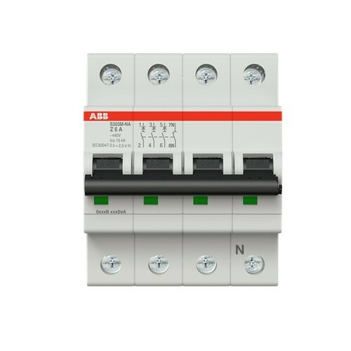 ABB Stotz S&J Sicherungsautomat 10 kA, 6 A, 3P+NA S203M-Z6NA