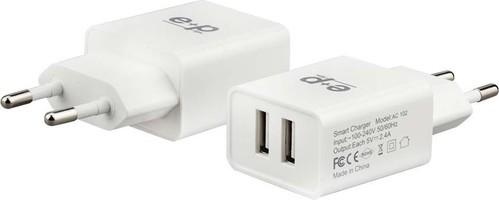 E+P Elektrik USB-Ladegerät 2-fach,4.800mA AC102 weiß