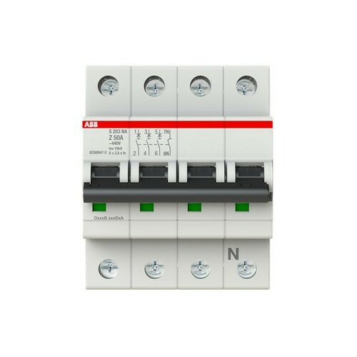 ABB Stotz S&J Sicherungsautomat 6 kA, 50 A, 3P+NA S203-Z50NA