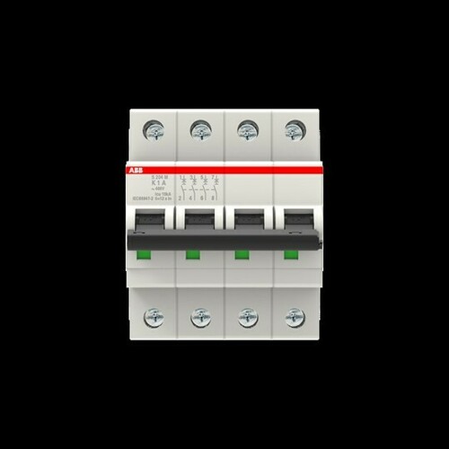 ABB Stotz S&J Sicherungsautomat har., 10 kA, 1 A, 4P S204M-K1