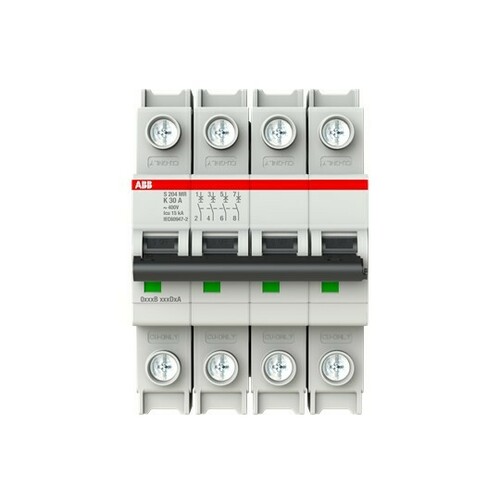 ABB Stotz S&J Sicherungsautomat 10kA, 30A, 4P, RTT S204MR-K30 ABB Stotz S&J Sicherungsautomat 10kA, 30A, 4P, RTT S204MR-K30