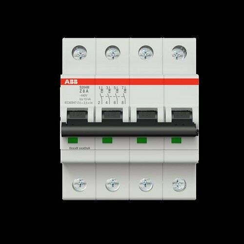 ABB Stotz S&J Sicherungsautomat har., 10 kA, 8 A, 4P S204M-Z8