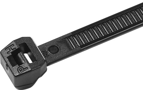 HellermannTyton Kabelbinder außenverzahnt T30LOS-HS-BK-C1