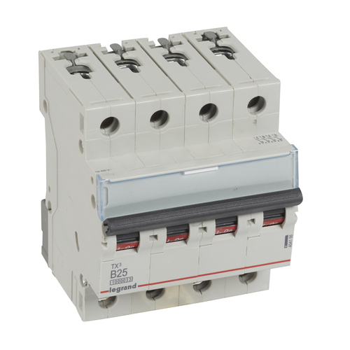Legrand Leitungsschutzschalter B25A 4-polig 10kA Legrand 404156 Legrand Leitungsschutzschalter B25A 4-polig 10kA Legrand 404156