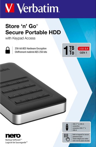 Verbatim Festplatte 1TB USB3.1 Extern,6,35cm(2,5Z) VERBATIM 53401