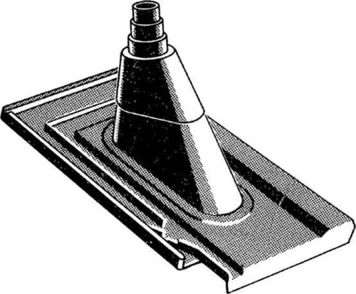 Astro Strobel Dachhaube schwarz Falzziegel D=50mm 232 K sw