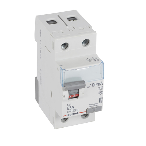 Legrand Fehlerstromschutzschalter 63A,2pol100mA,230VAC Legrand 411566 Legrand Fehlerstromschutzschalter 63A,2pol100mA,230VAC Legrand 411566