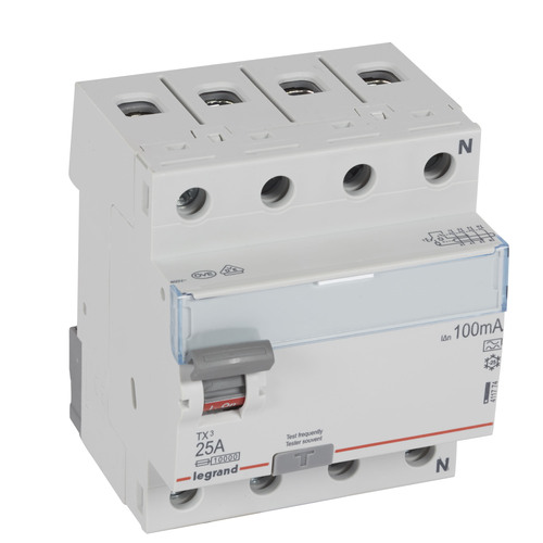Legrand Fehlerstromschutzschalter 25A4pol,100mA,400VAC Legrand 411774
