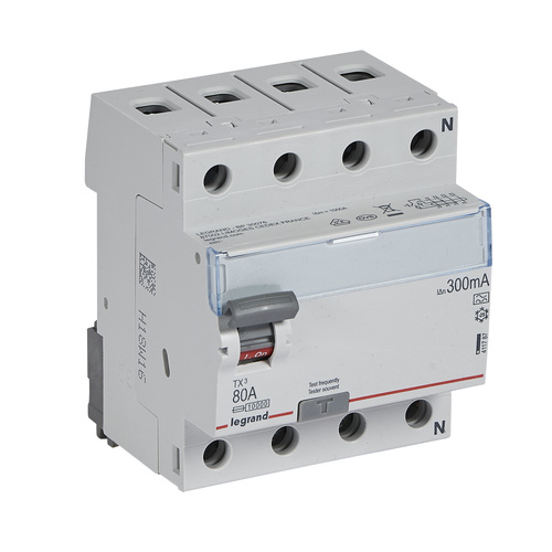Legrand Fehlerstromschutzschalter 80A, 4-polig, 300mA Legrand 411787