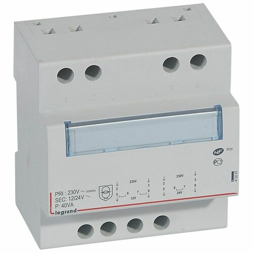 Legrand (BT) Sicherheitstransformator 40VA, 5TE Legrand 413097