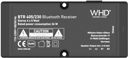 WHD Bluetooth-Receiver Set BTR405,4xExciterX328 BTR405Set4