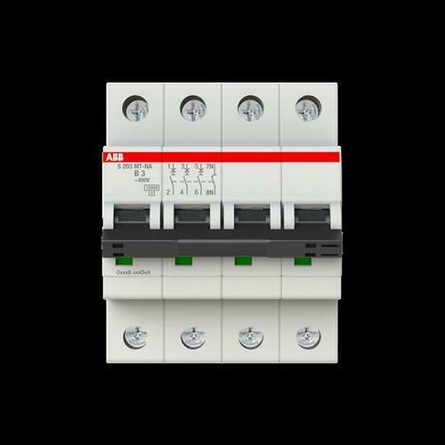 ABB Stotz S&J Sicherungsautomat B-Char. 10kA, 3A, 3P, +NA S203MT-B3NA