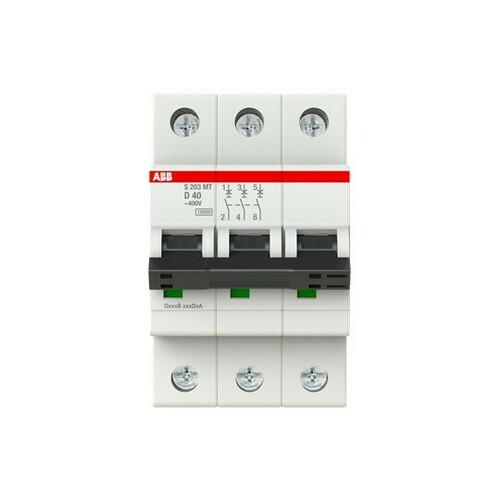 ABB Stotz S&J Sicherungsautomat 10kA, 40A, 3P S203MT-D40 ABB Stotz S&J Sicherungsautomat 10kA, 40A, 3P S203MT-D40