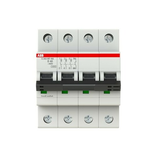 ABB Stotz S&J Sicherungsautomat 10kA, 40A, 3P, +NA S203MT-D40NA ABB Stotz S&J Sicherungsautomat 10kA, 40A, 3P, +NA S203MT-D40NA