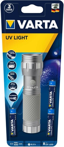 Varta Cons.Varta UV-Taschenlampe inkl. 3AAA Batt. UV-Light (VE1)