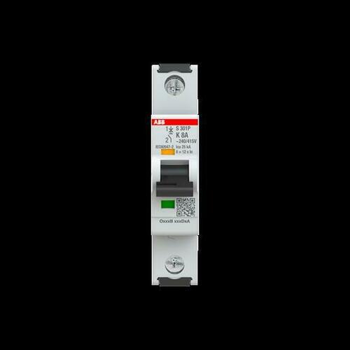 ABB Stotz S&J Sicherungsautomat K-Char. 25kA, 8A, 1P S301P-K8